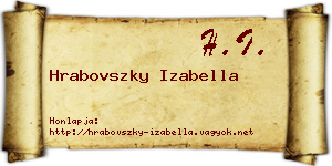 Hrabovszky Izabella névjegykártya